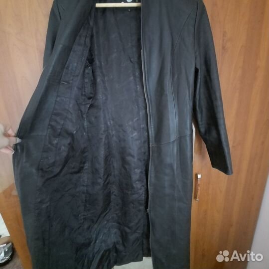 Плащ кожаный