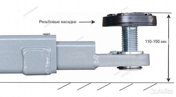 Подъемник 380V 2х стоечный 4т с верхней синхрониза