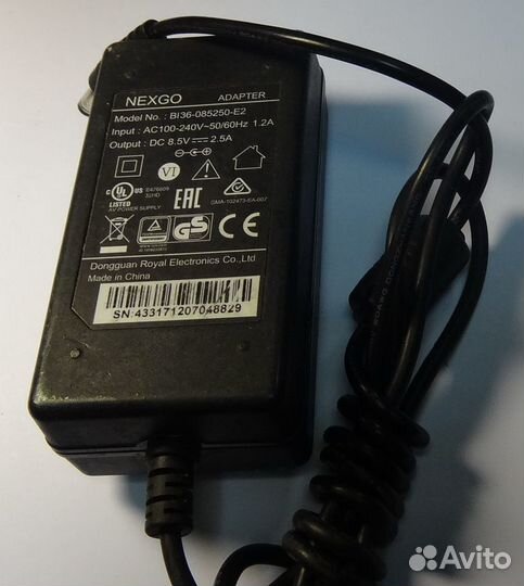 Блок питания Адапте 8.5В 2.5А Nexgo Bl36-085250-e2