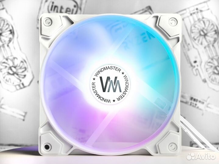 Вентиляторы windmaster Prism white (argb)