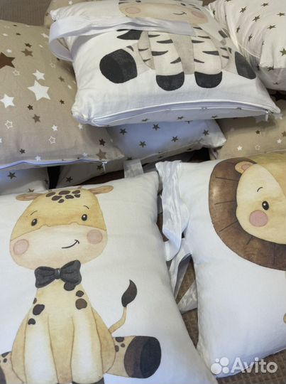 Бортики подушки в детскую кроватку