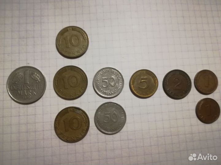 Лот монет фрг гдр