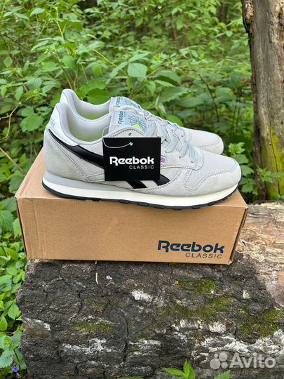 Кроссовки reebok classic grey black 42 сетка