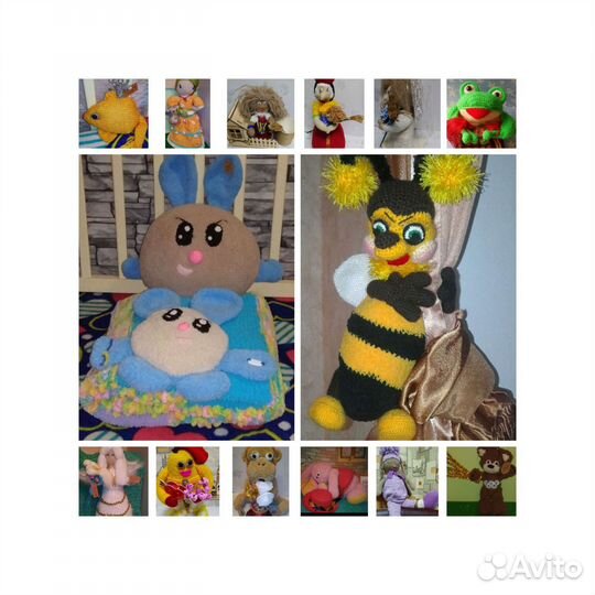 Мягкие игрушки вязаные, сувениры, амиригуми