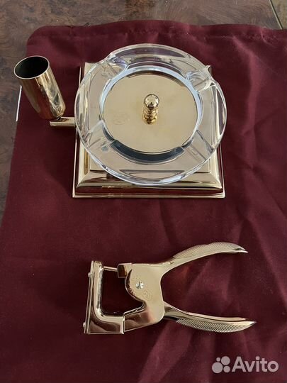 Пепельница и резак для сигар El Casco Gold M-765 L