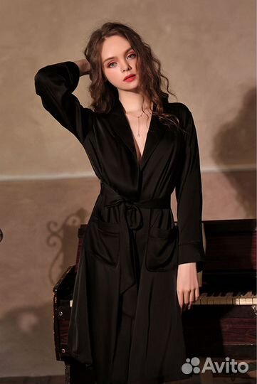 Халат женский атласный