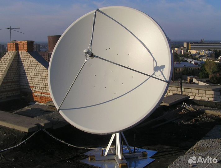Прямофокусная алюминиевая спутниковая антенна 1.65