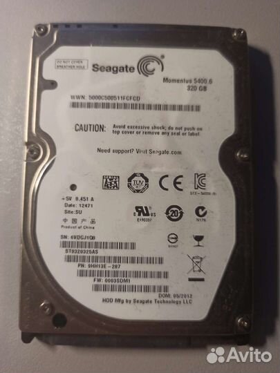 Жесткий диск для ноутбука 320 гб