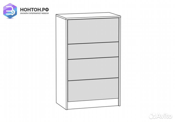 Комод Альфа 13.120 солнечный свет / темно-серый