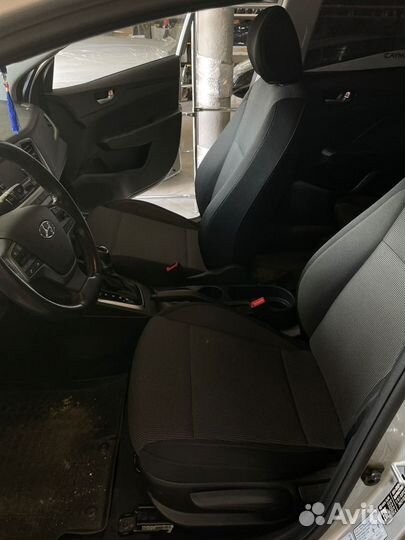 Чехлы Kia Rio4 и Hyundai Solaris2 Эко кожа ромб