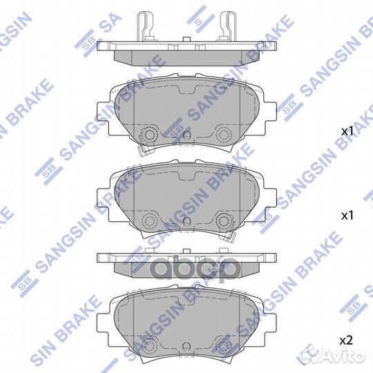SP1730 колодки дисковые задние Mazda 3 1.5/2.0