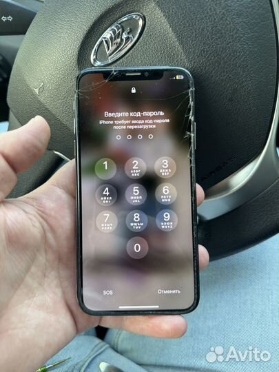 Дисплей iPhone X, оригинал под переклей, битый