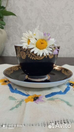 Чашка с блюдцем лфз cobalt