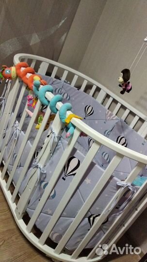 Кроватка 8в1 овальная