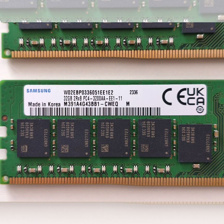 32 Gb 3200 2rx8 Ecc Udimm Samsung, Склад 1 Шт