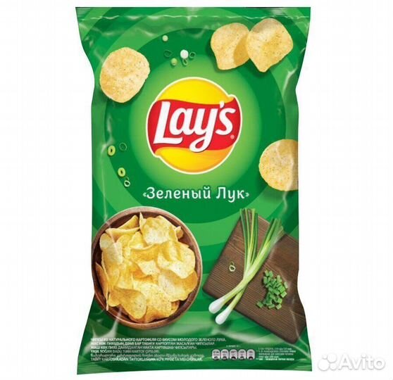 Чипсы картофельные Лейс (lays) Зеленый лук 140г