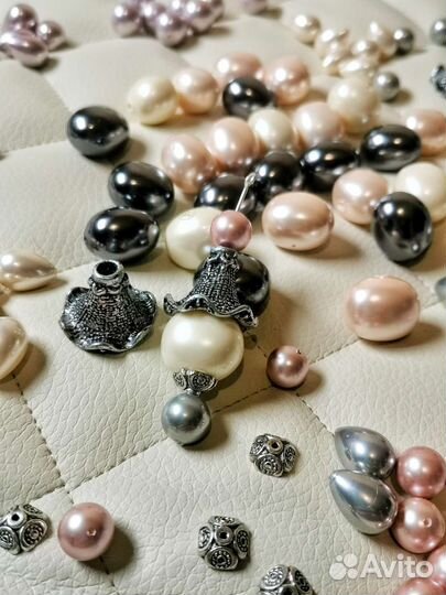 Культивированный искусственный жемчуг Бусины