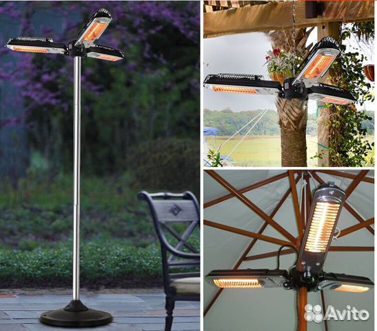 Инфракрасный электрический обогреватель под зонт