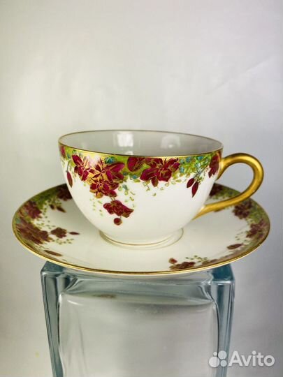 Антикварная чайная пара Лимож