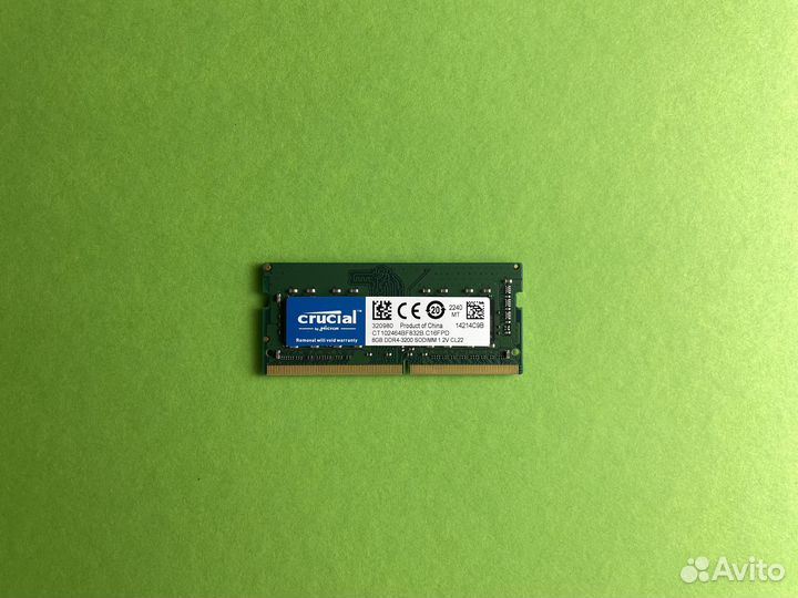 DDR4 3200MHz 8GB Crucial Новая для Ноутбука