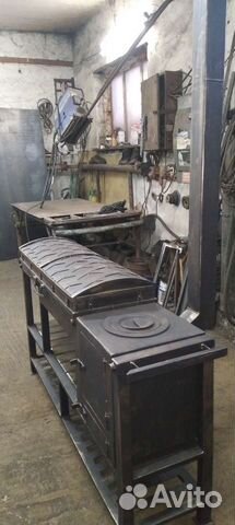 Мангал с печью под казан