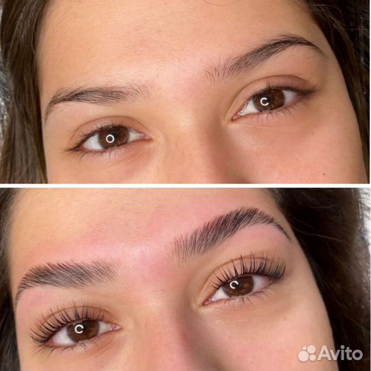 Брови, ламинирование бровей и ресниц