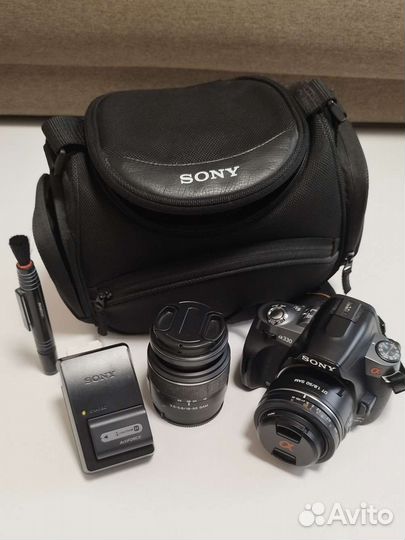 Sony A330 фотоаппарат + объективы