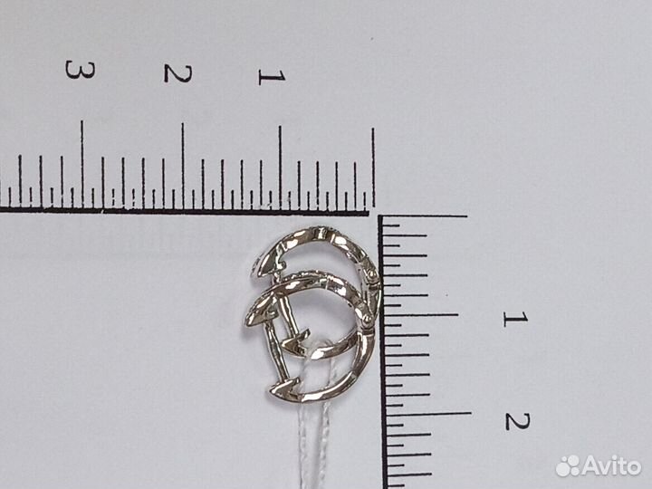 Серьги с природным камнем Золото