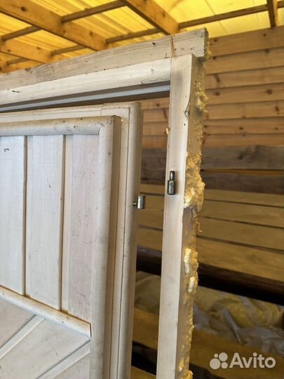 Дверь банная деревянная