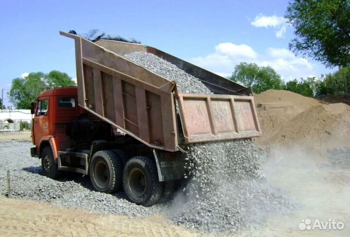 Щебень гравийный с доставкой