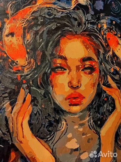 Картина по номерам, готовая 40 на 50