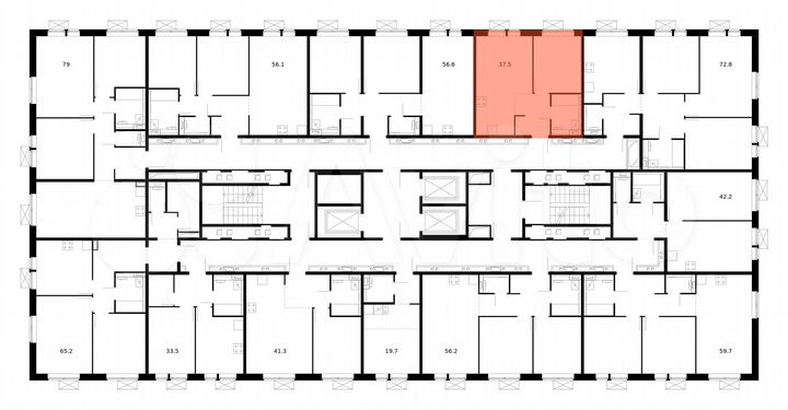 1-к. квартира, 37,5 м², 13/17 эт.
