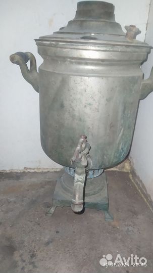 Самовар на дровах медный