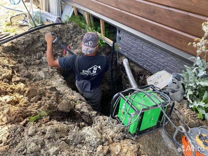 ГНБ прокол. Горизонтальное бурение. Водопровод