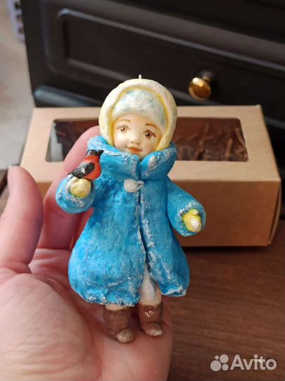 Ватная елочная игрушка