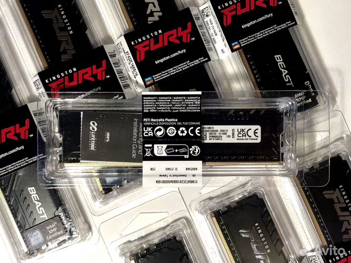 Оперативная память ddr4 Kingston Fury Beast 16gb