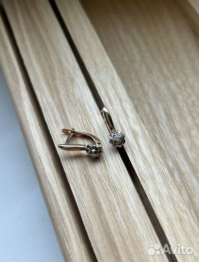 Золотые серьги Алькор