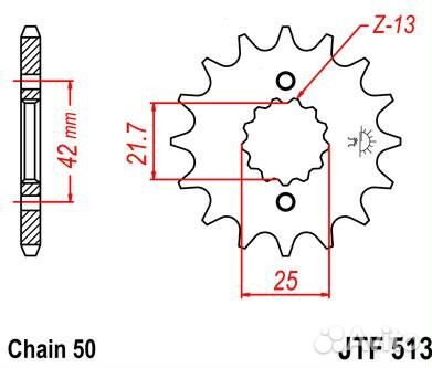 Звезда передняя JT Sprockets JTF513