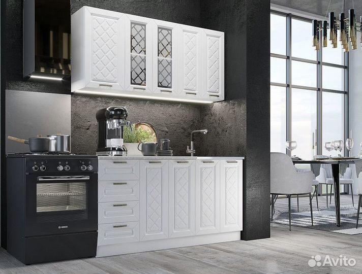 Кухня Агава Акация Белая 1,6