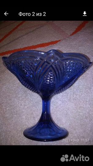 Хрустальная конфетница СССР