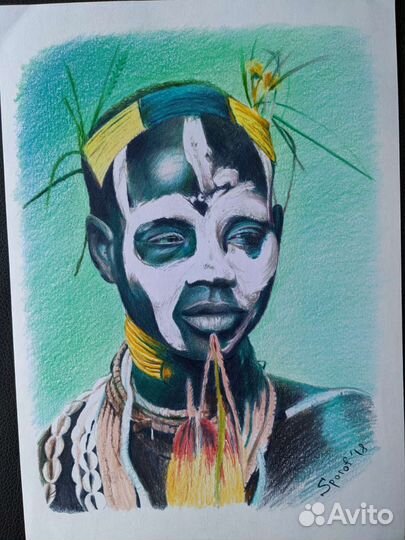 Картина, карандаши, А4 