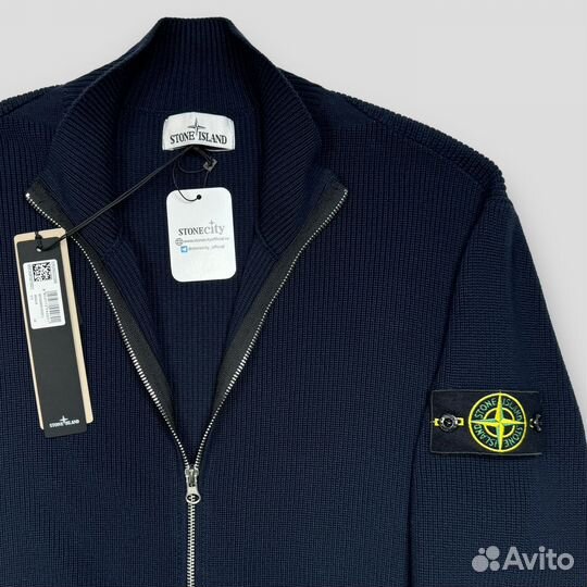 Летний кардиган stone island темно-синий 526D8