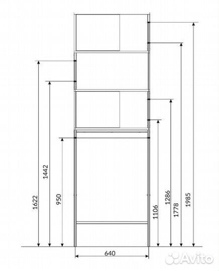Шкаф Grunge Loft 200*66 Дуб вотан