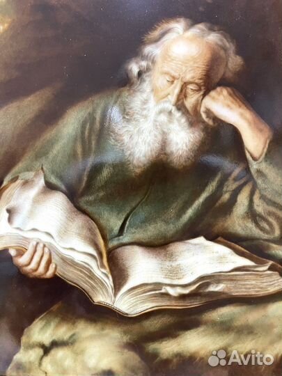 Винтажная фарфоровая картина 