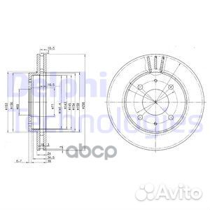 Диск тормозной комплект 2 шт. BG3202 Delphi