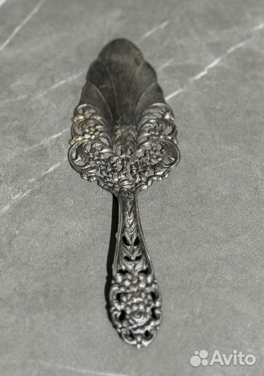 Лопатка серебрение редкая, антиквар роза