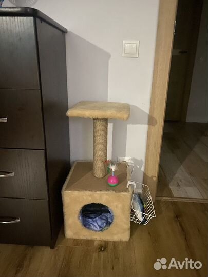 Домик для кошки с когтеточкой