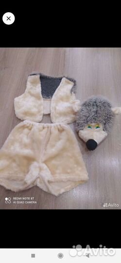 Новогодний костюм ежа и белки