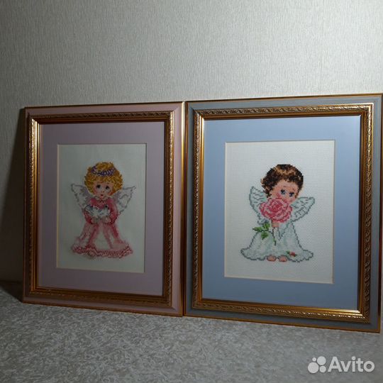 Картины, 32/28 см, ангелы