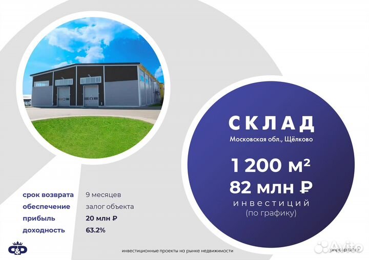 Привлекаем инвестора в стройку, возврат - 9 мес